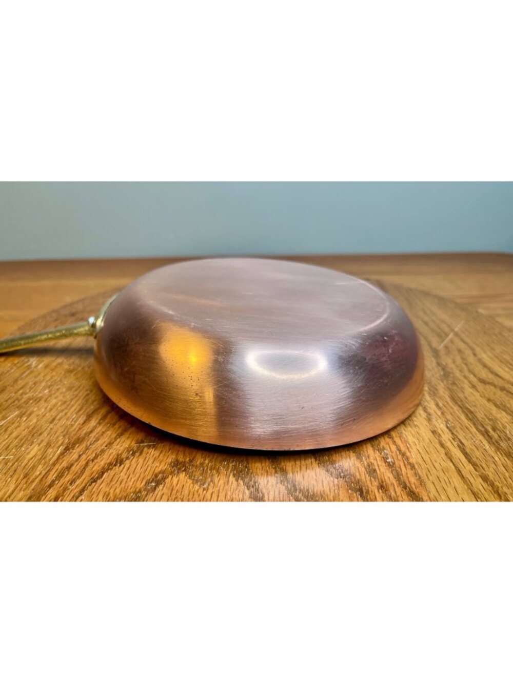 Vintage Copper  Frying Pan (7.5 diameter) With Brass Handle - Picture 12 of 14